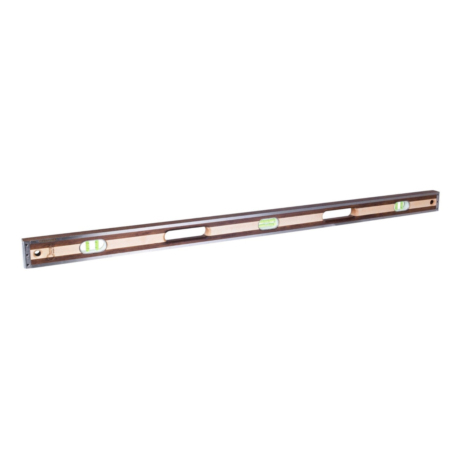 Crick Tool 48-inch wooden level for masonry work, featuring a sturdy construction and precision bubble vials for accurate leveling.