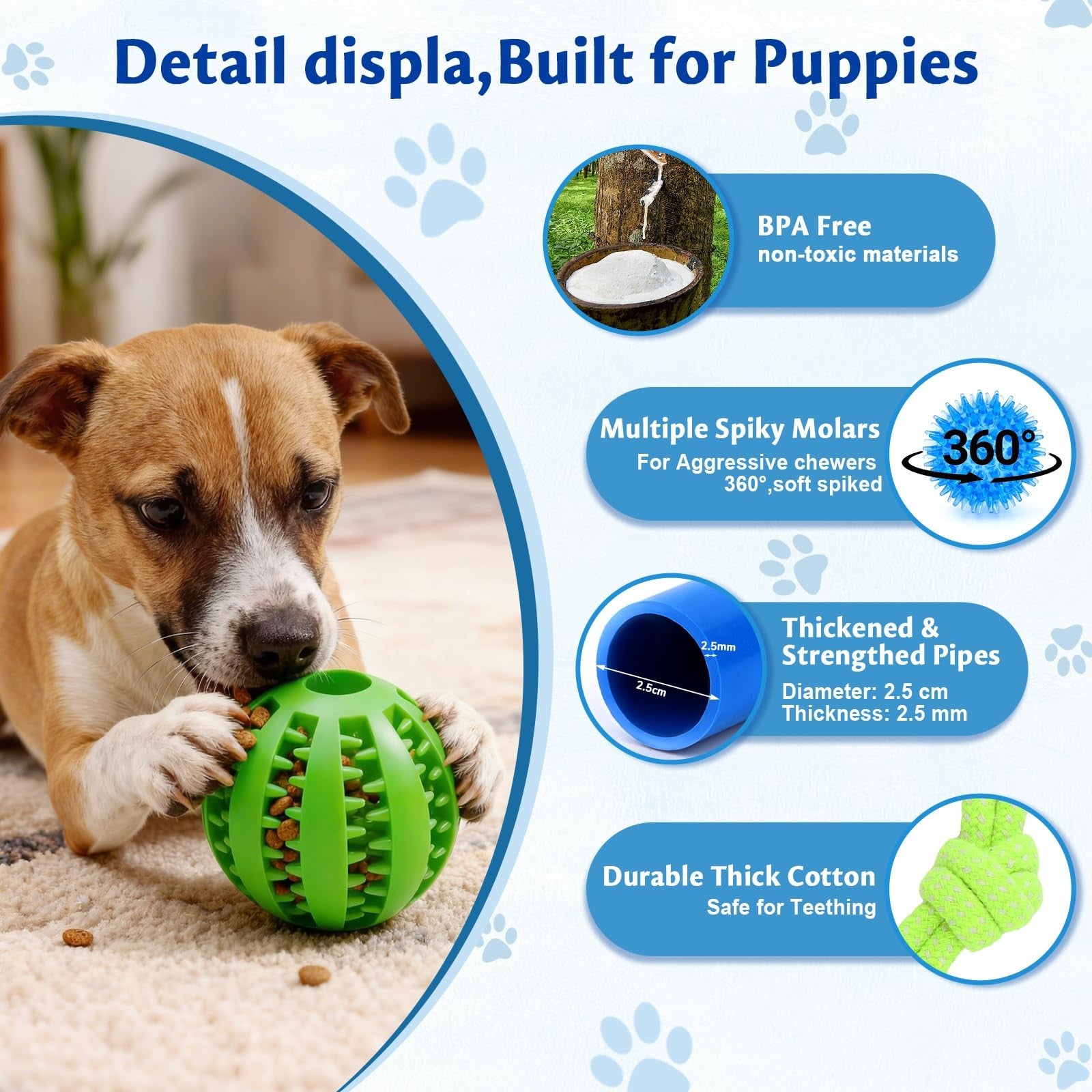 VYNALTIX puppy play gym with 16 toys and removable enrichment area, featuring interactive dog playground and colorful play equipment.