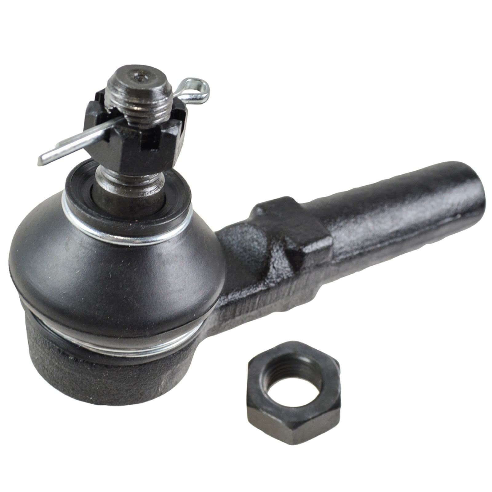 TRQ front driver and passenger side steering rack pinion bellows and tie rod components on a vehicle.
