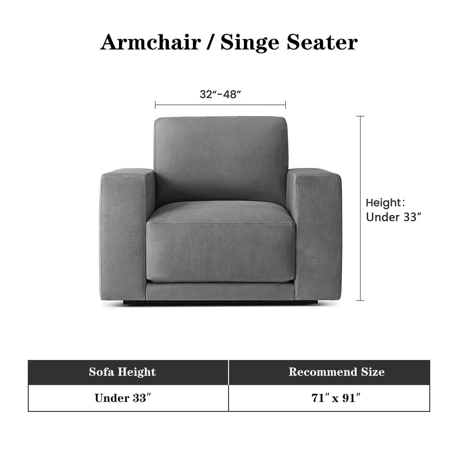 MEETSKY oversized washable recliner chair cover on armchair, showing fitted design and durable fabric for sofa protection.
