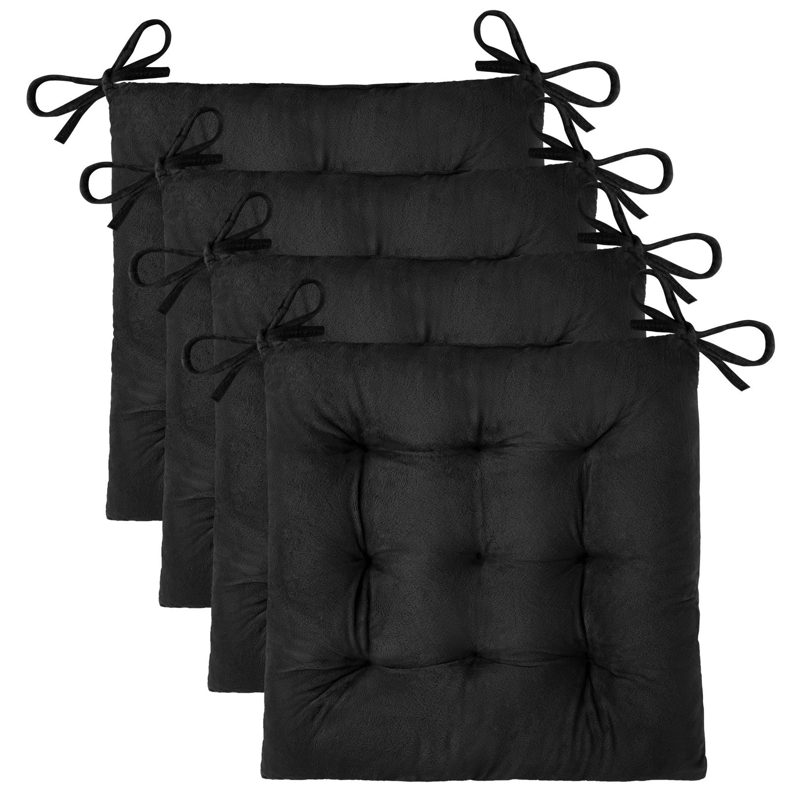 Set of four OVOV chair cushions for dining and kitchen chairs, featuring soft, comfortable seat padding.