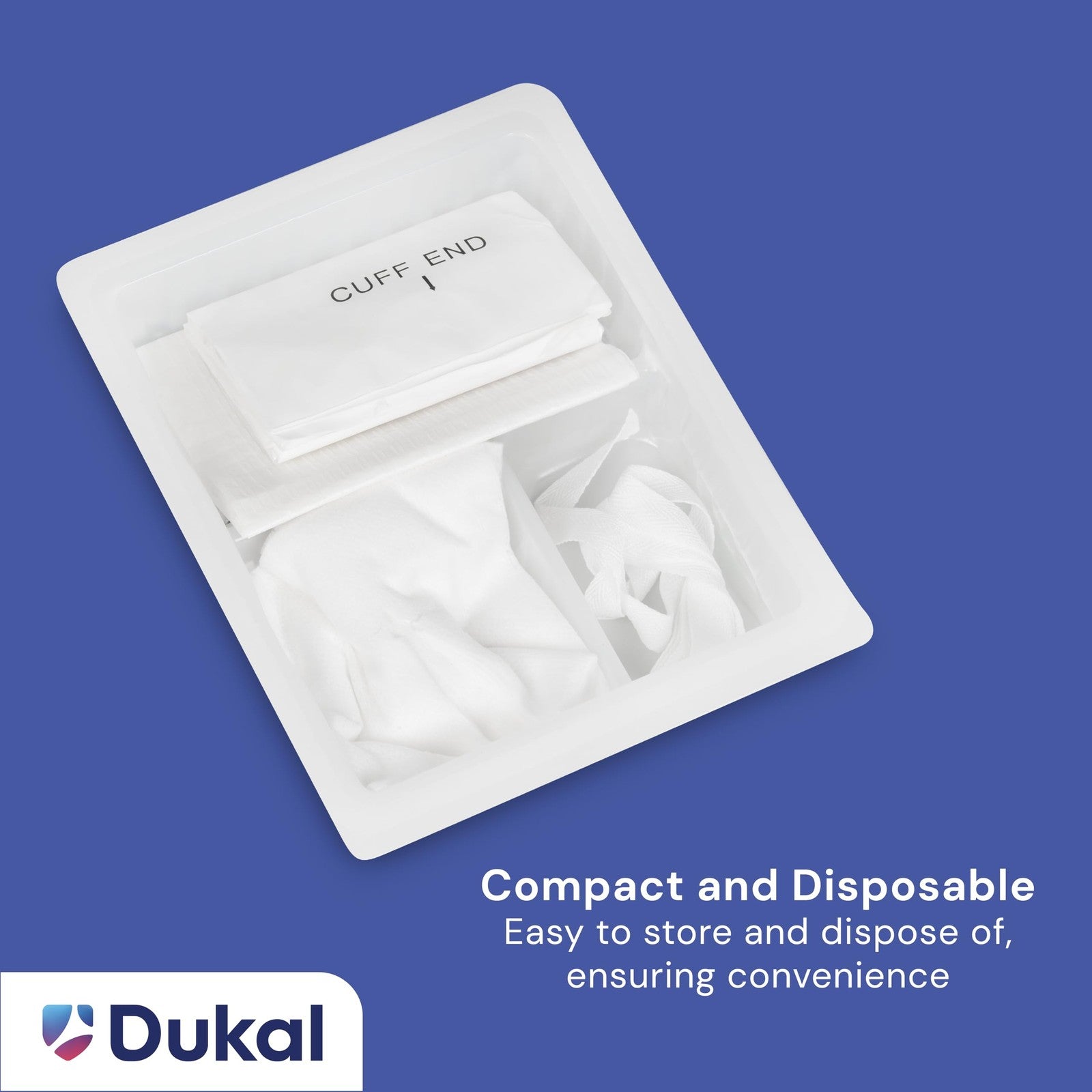 Sterile Dukal Trach Care Kit with multiple components, packaged in a clinical medical kit for tracheostomy care.