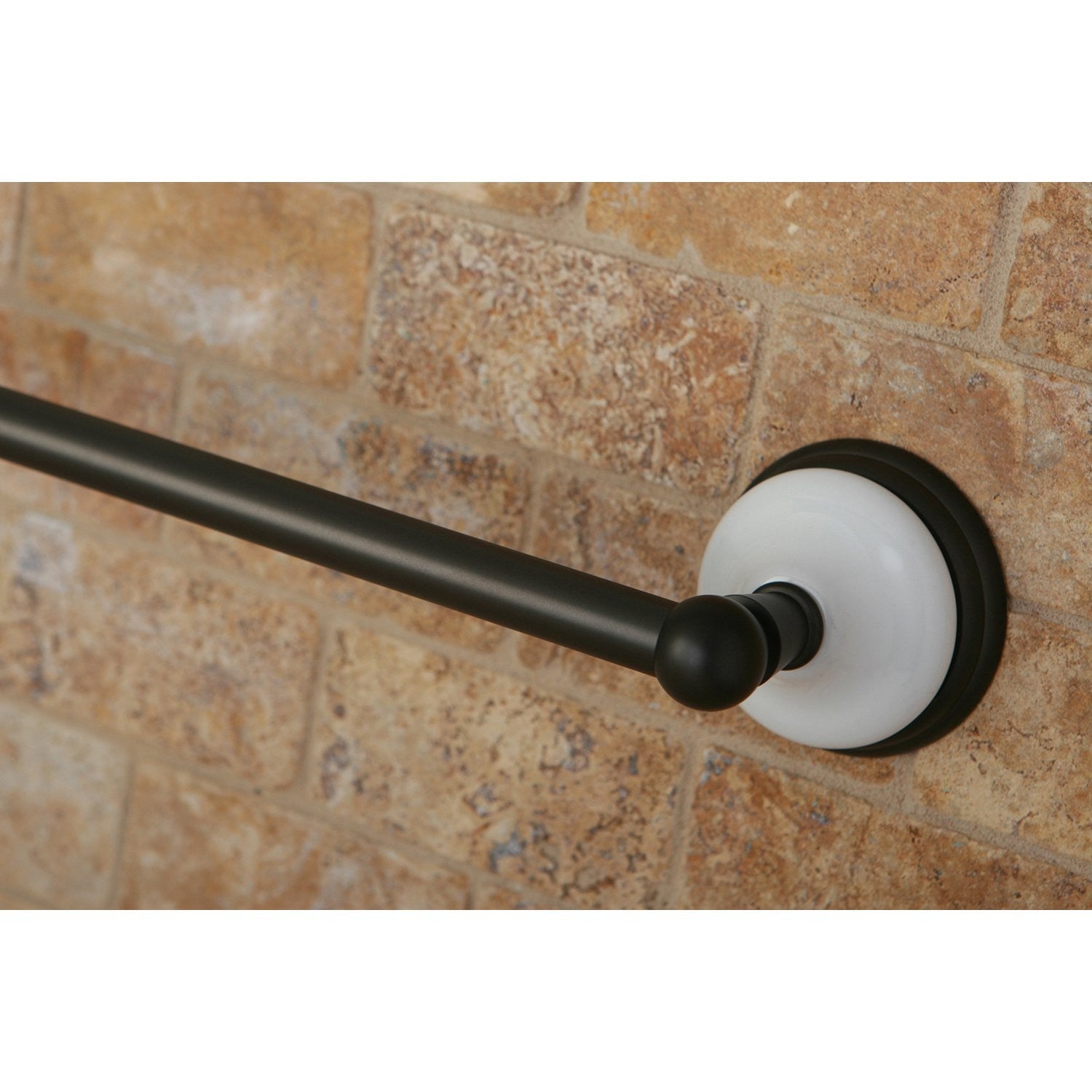 Kingston Brass Victorian 24-inch towel bar in oil rubbed bronze finish, stylish bathroom accessory with classic design.