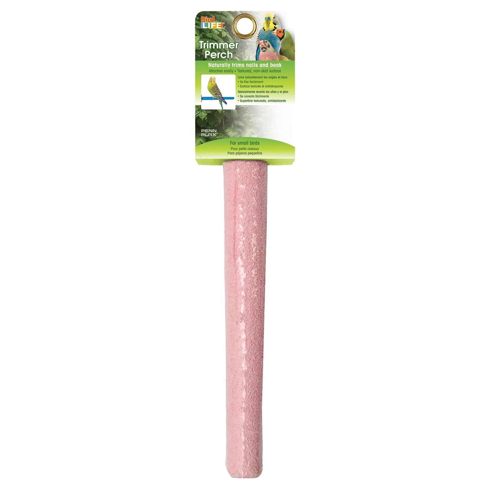 Penn-Plax Bird-Life Cement Trimmer-Perch for birds, naturally trimming nails and beak with a durable cement surface.