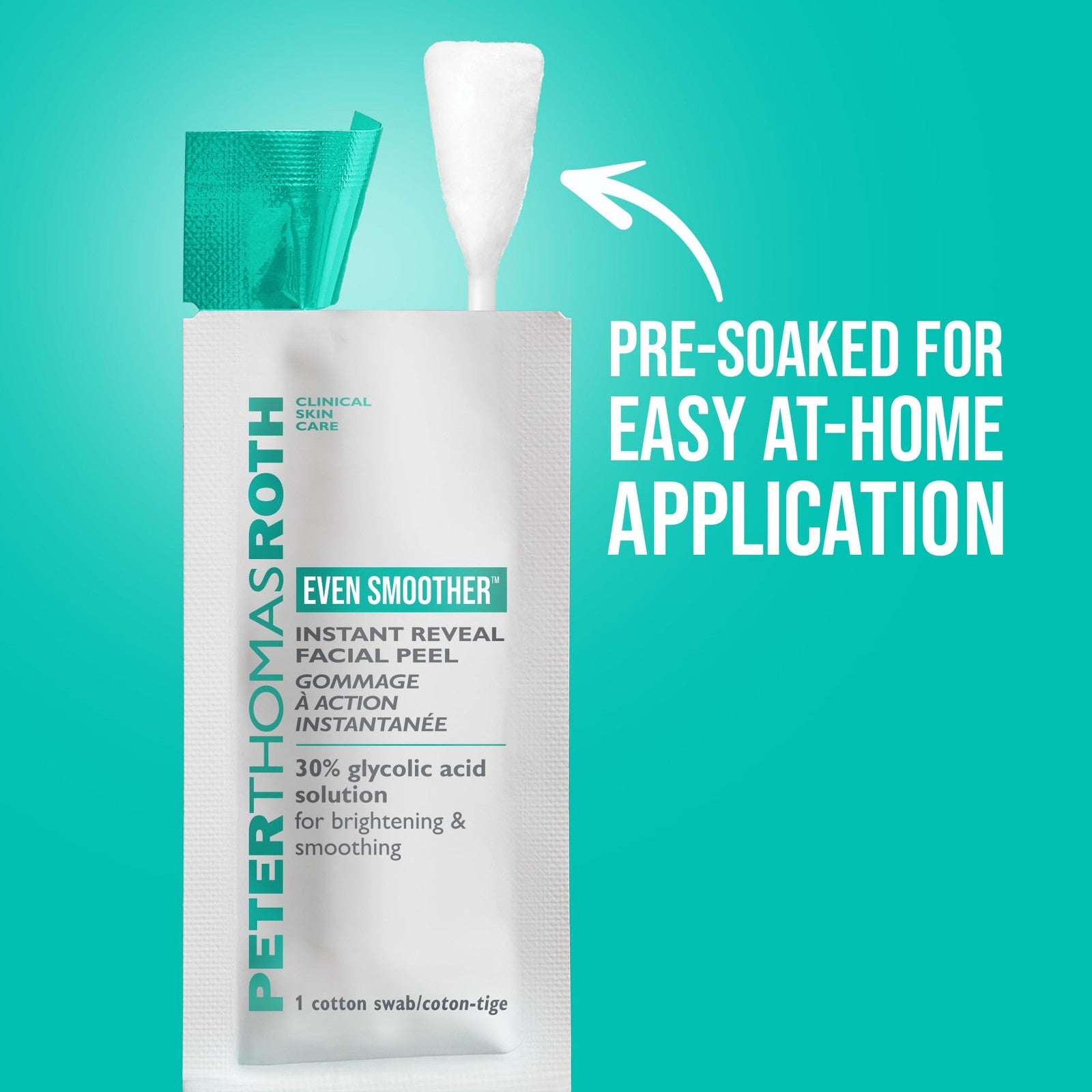 Peter Thomas Roth Even Smoother Instant Reveal Facial Peel exfoliator tube with white and silver packaging.
