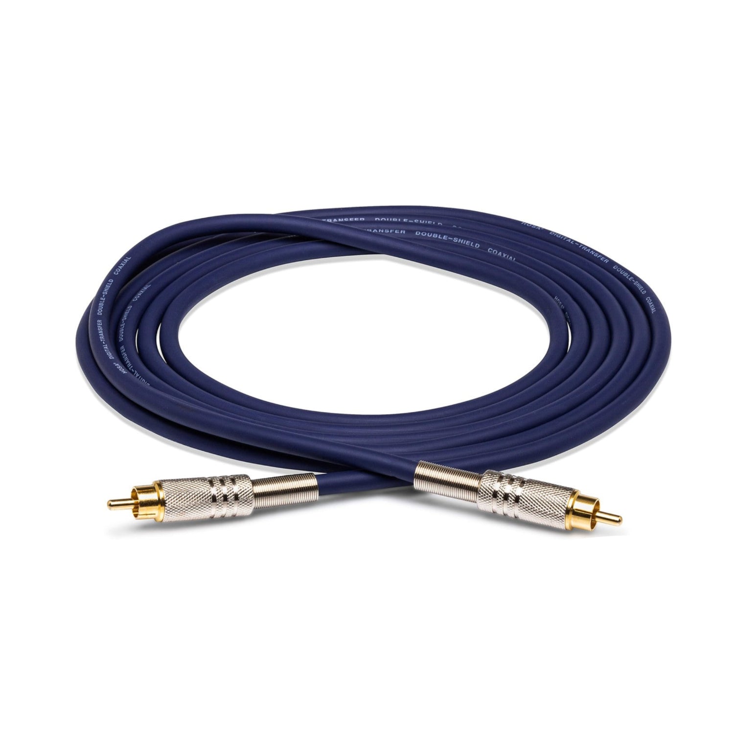 Hosa DRA-504 S/PDIF coax RCA to RCA digital audio cable, 4 meters, showing connectors with black outer casing and gold-plated tips.
