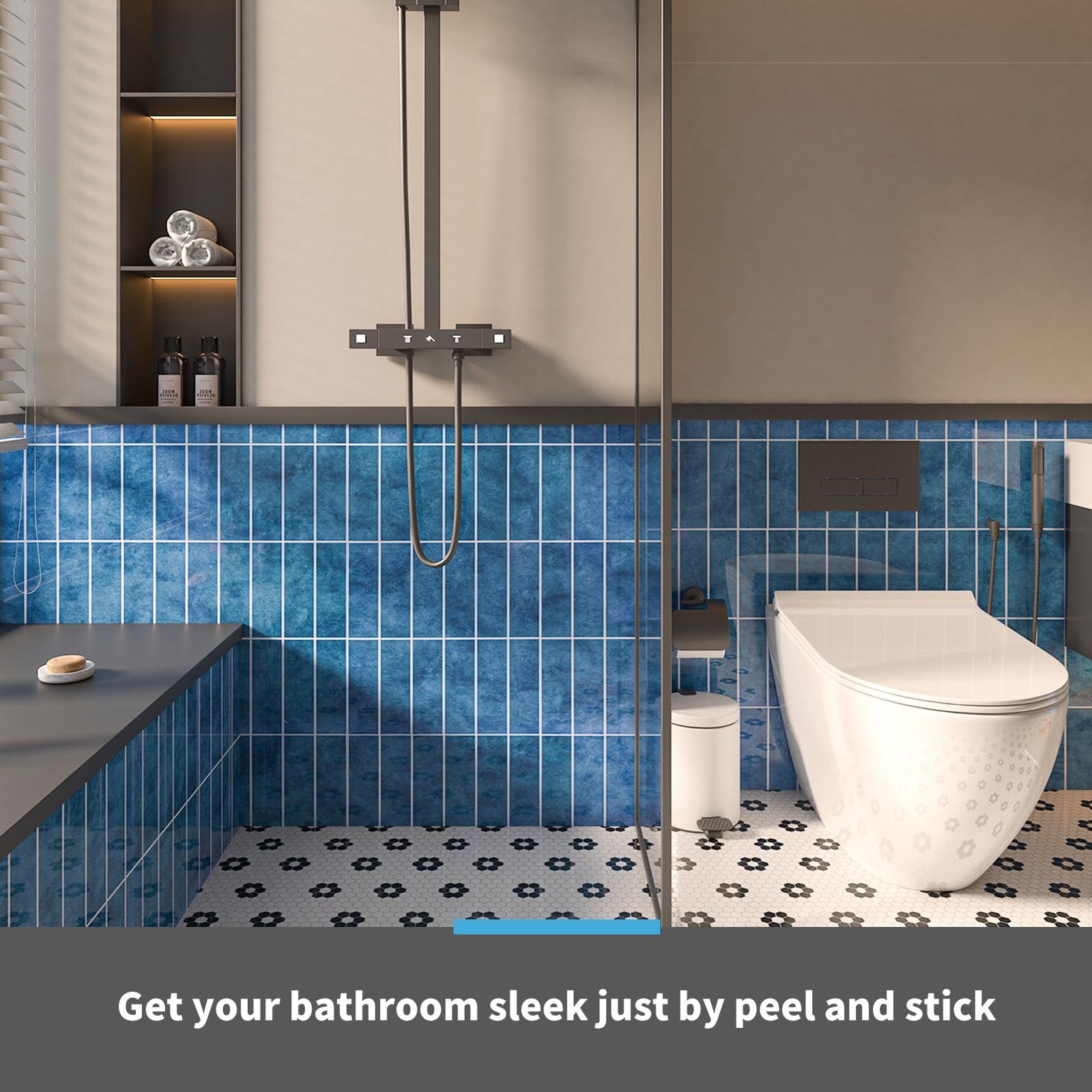 Art3d 10-sheet faux marble peel and stick backsplash tile for kitchen and bathroom wall decor, featuring realistic marble pattern.