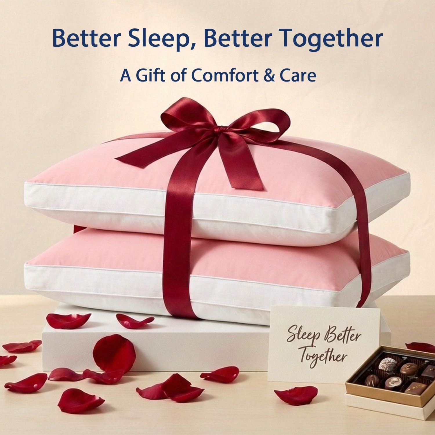 Set of two MEELUS queen size silky soft pillows with reversible down alternative filling, ideal for comfortable sleep.