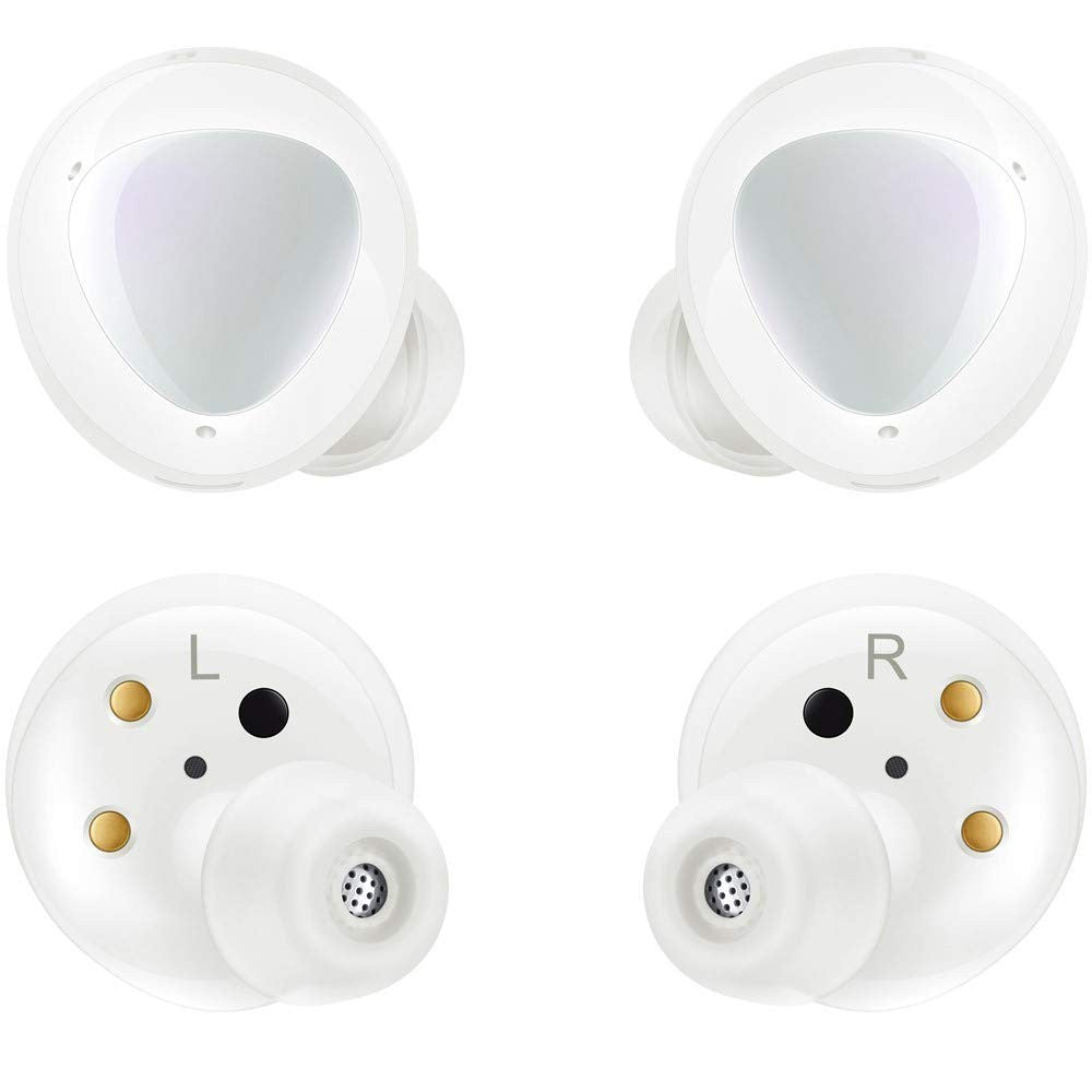 Samsung Galaxy Buds R175N true wireless earbud headphones in white, shown with charging case and earbuds visible.