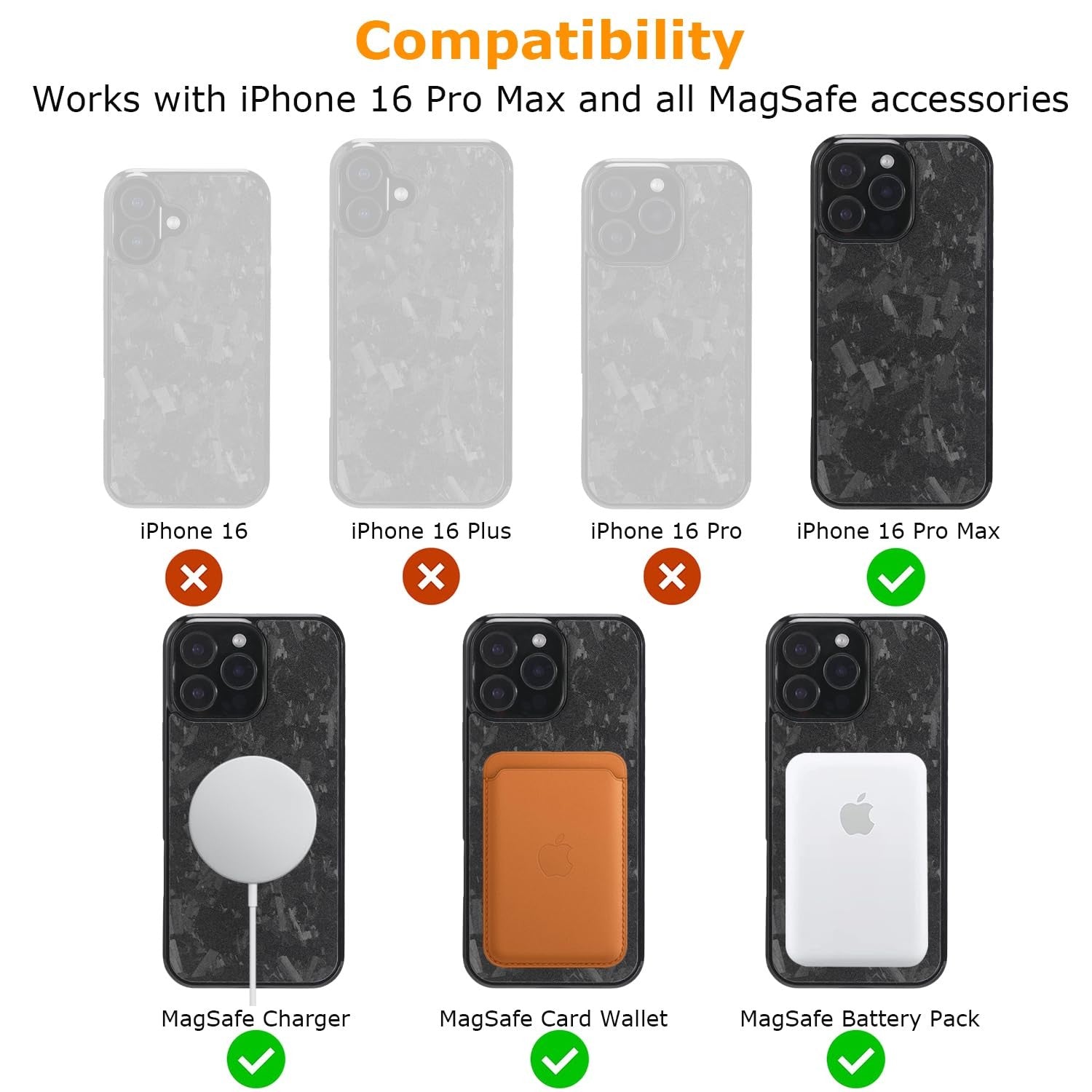 molzar Grip Series iPhone 16 Pro Max case featuring forged carbon fiber texture and durable bumper design.