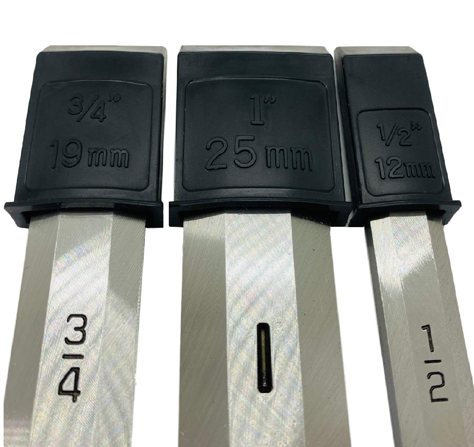 KAKURI heavy duty wood chisel set includes 1/2, 3/4, and 1-inch chisels for woodworking projects, with wooden handles and sharp blades.