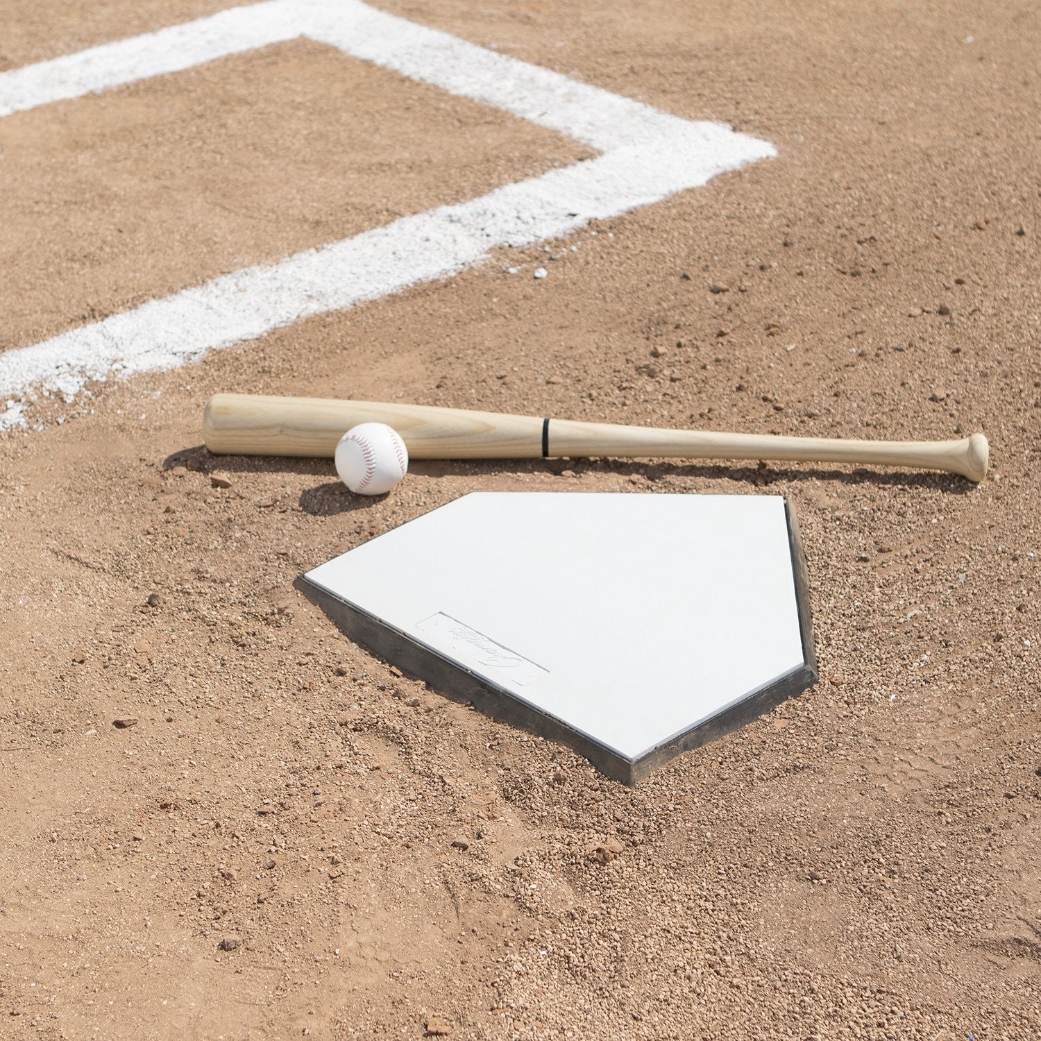 Champion Sports Pro Bury All Homeplate with waffle bottom, durable rubber baseball and softball home plate for field use