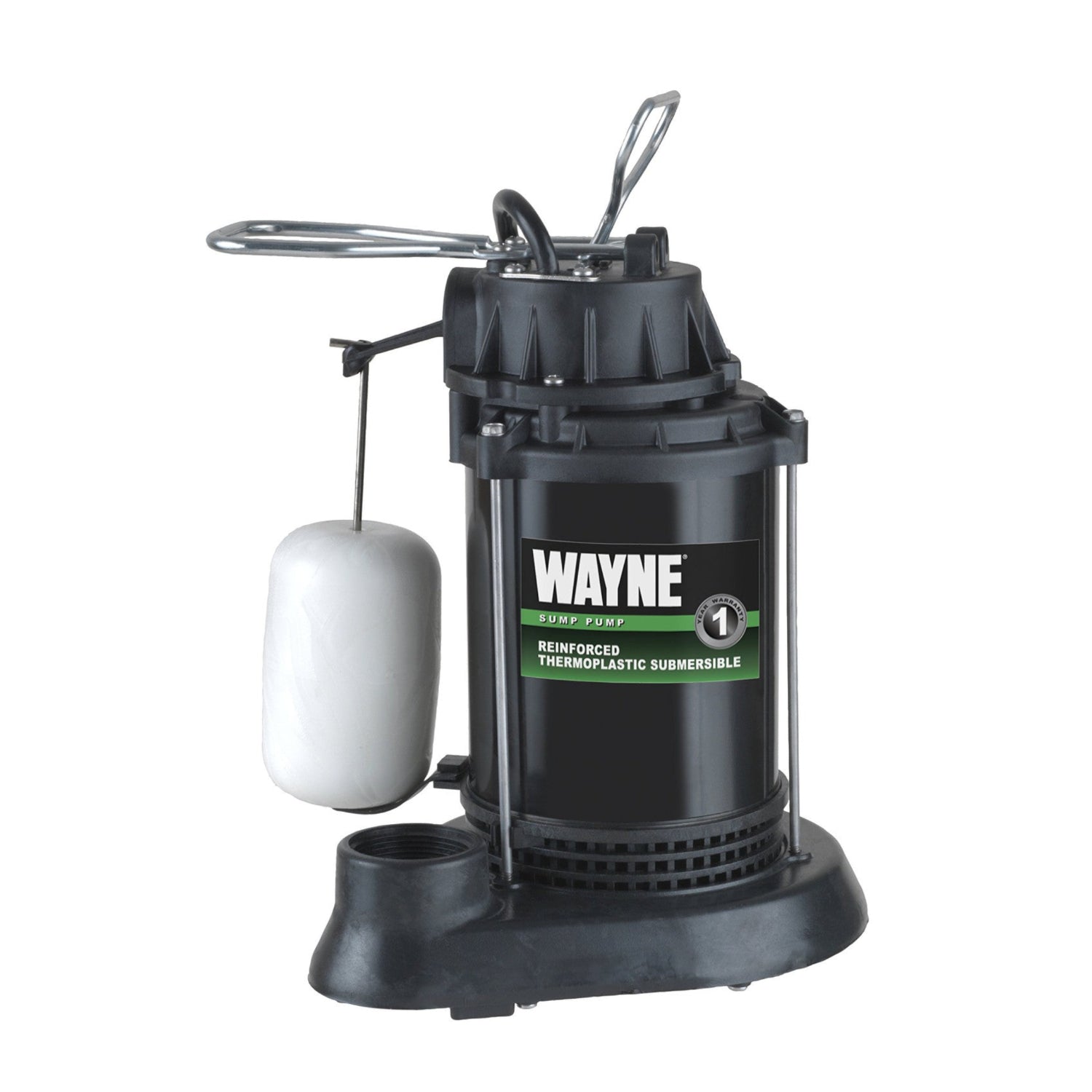 Wayne SPF50-1/2 HP epoxy-coated steel and thermoplastic submersible sump pump with electrical cord and inlet screen