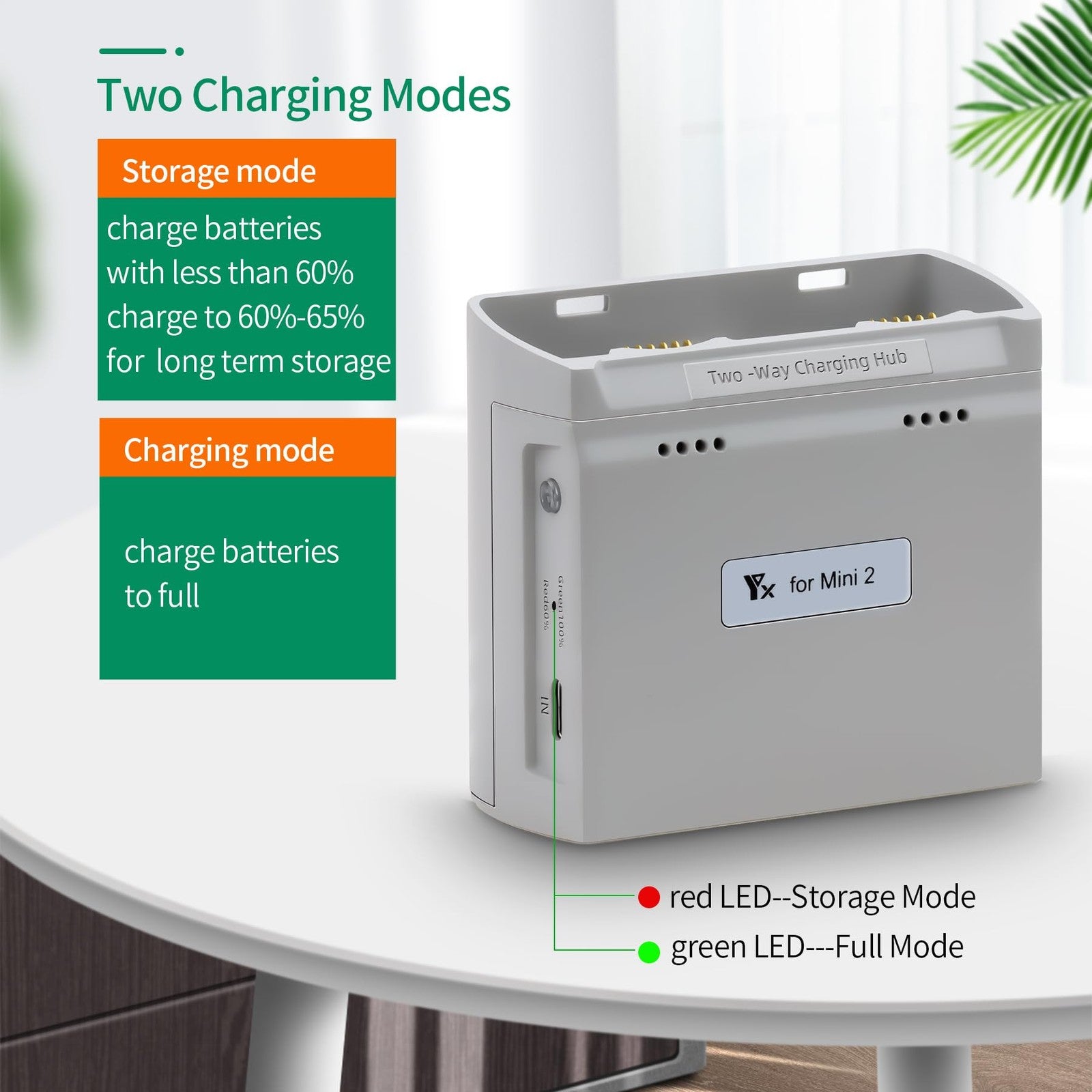 LYONGTECH multifunction parallel battery charger for DJI Mini 4K, 2, and 2 SE drone batteries, showing charger and batteries connected.