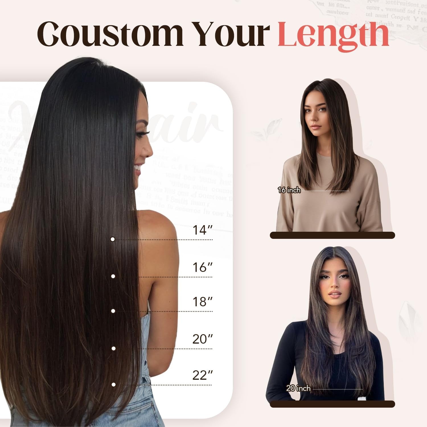 XDhair Invisible Wire Hair Extensions in natural black, 70g real human hair, showing the discreet wire for seamless blending.