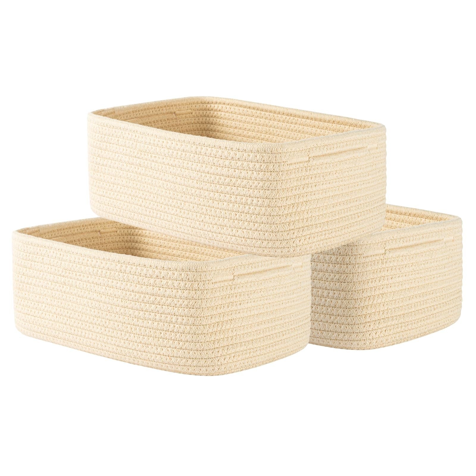 KALLAX small woven storage basket measuring 12x8x4.5 inches, ideal for organizing household or office items.