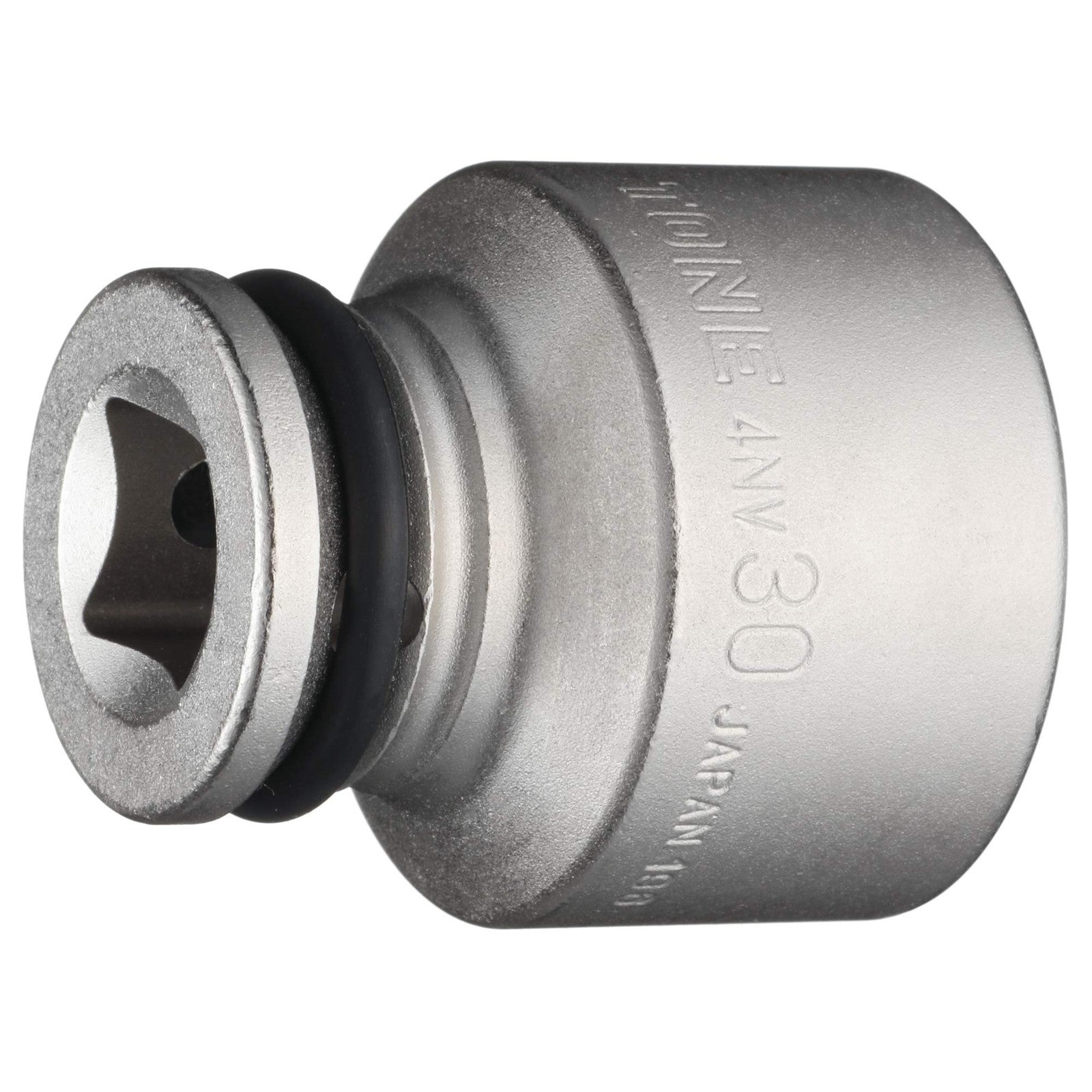 TONE Impact Socket 6-Point 30mm, 1/2 inch drive, heavy-duty steel tool for impact wrenches, visible in the image.