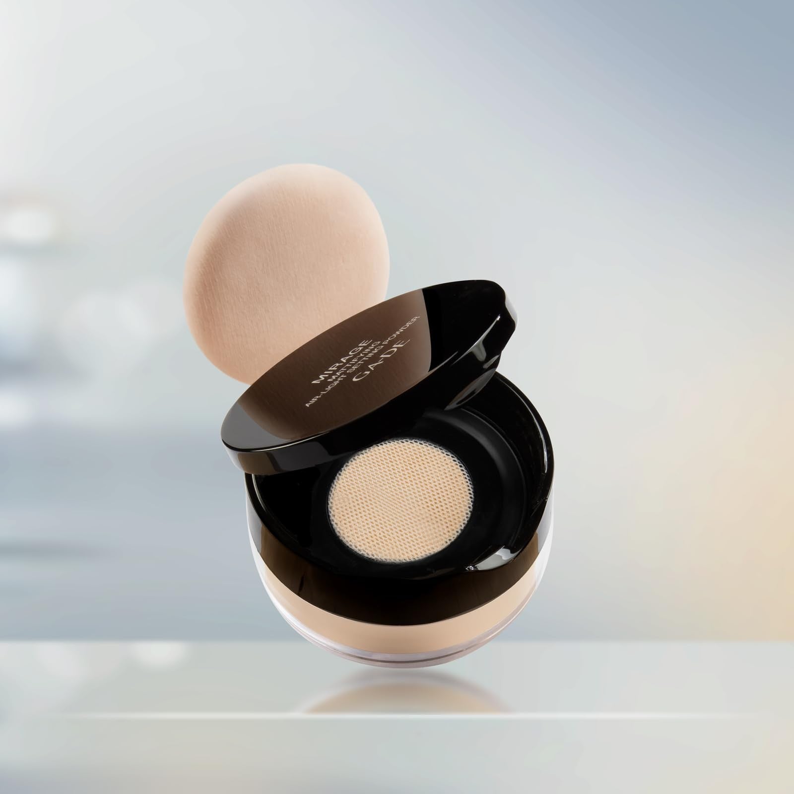 GA-DE Mirage Matifying Air-Light Setting Powder in a compact, shine-free formula for a flawless, matte finish.