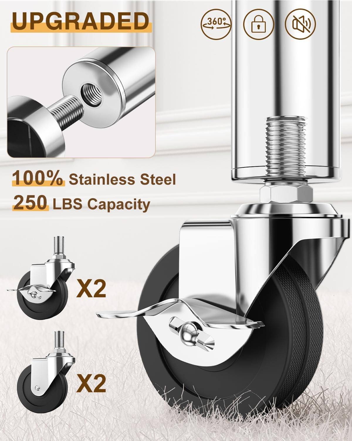 Heavy-duty Fybee stainless steel clothing rack with multiple bars and sturdy construction, capable of holding up to 760 lbs.