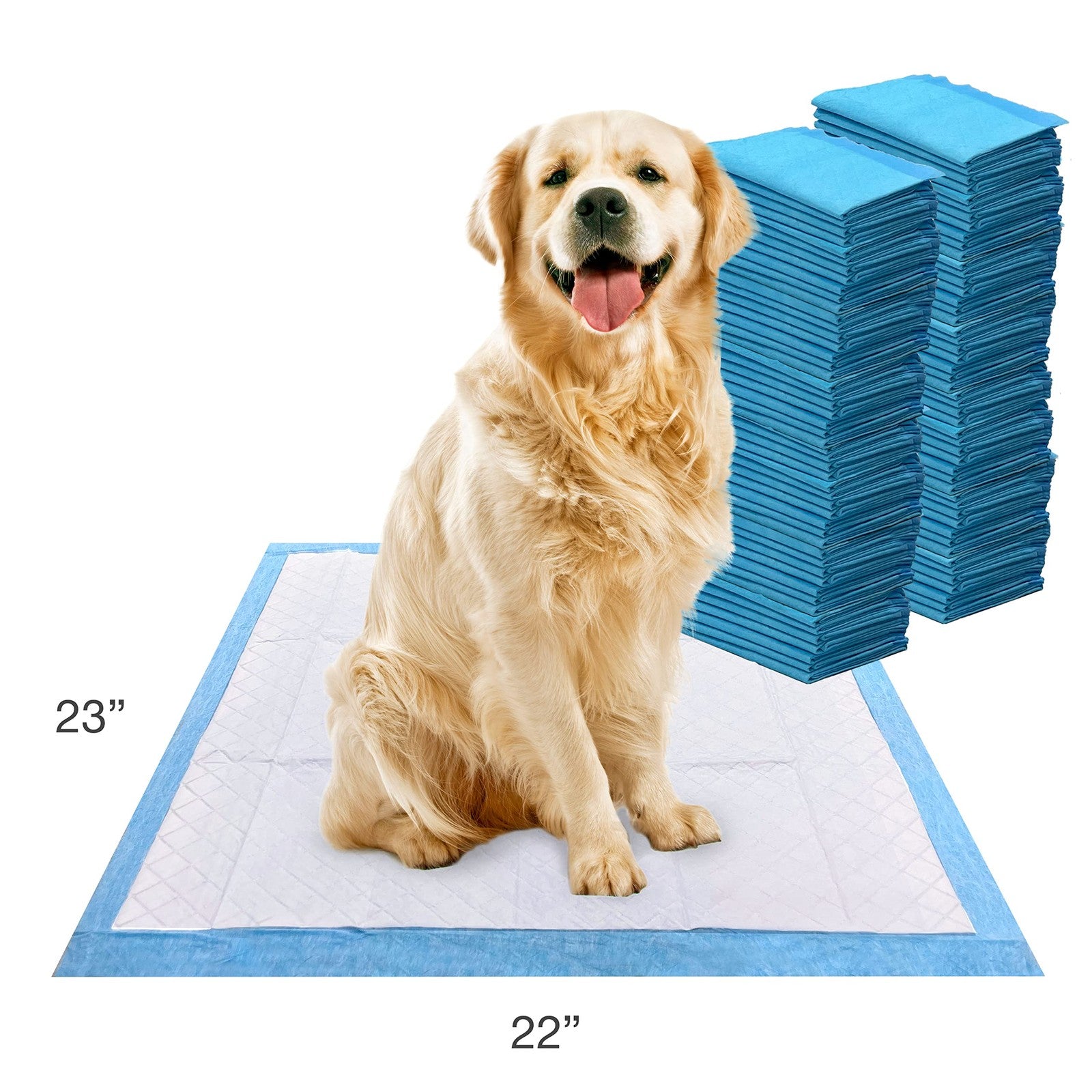 Four Paws Wee-Wee dog pee pads, unscented and large, with absorbent surface for puppies and small dogs on a clean surface.