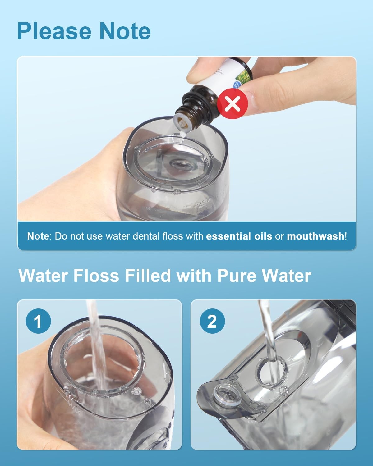 Operan cordless water flosser for teeth with 300ml water tank, dental oral irrigator for professional oral hygiene.