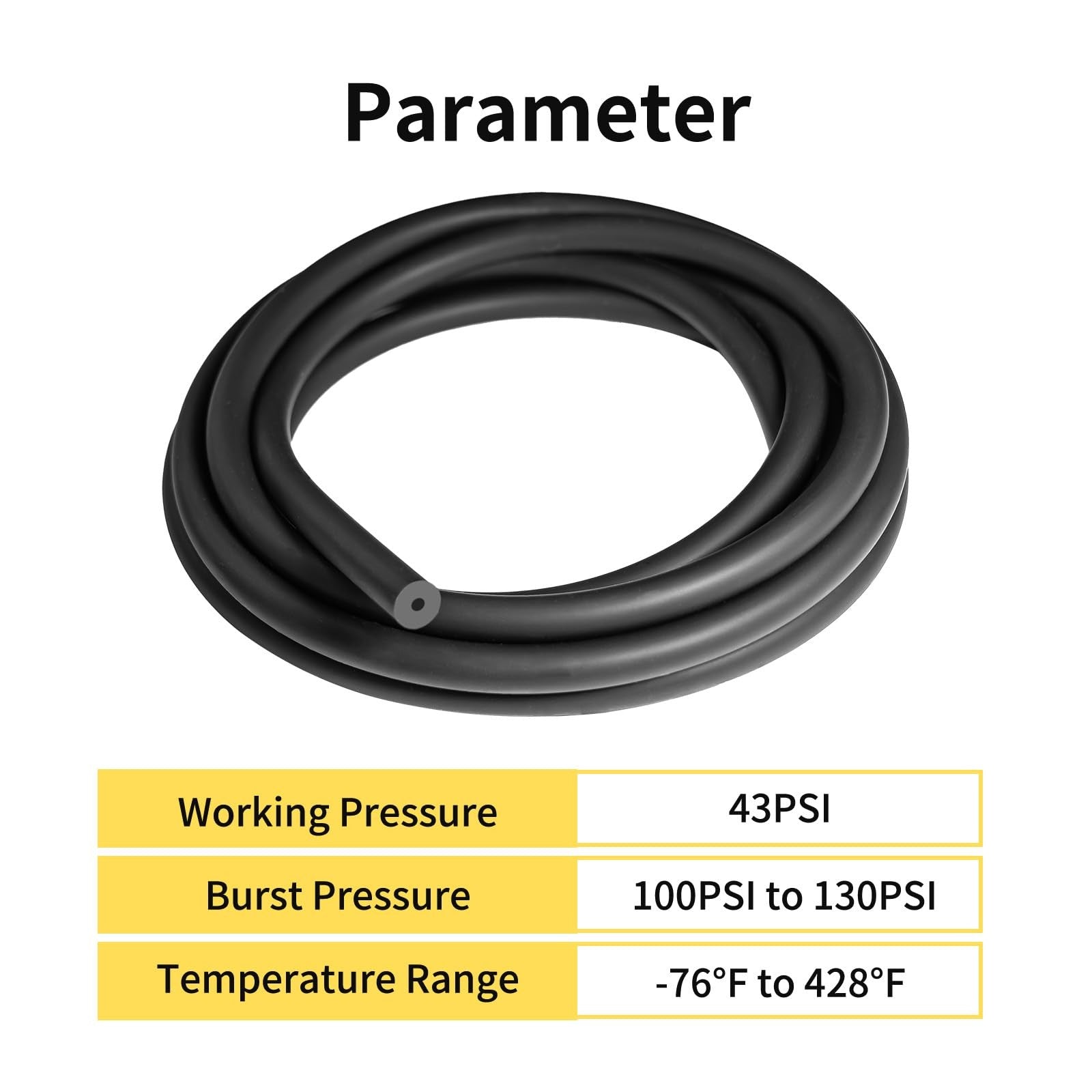 Unicaravan 10FT silicone vacuum hose kit with six sizes, 113 connectors, and a cutter for RV or caravan vacuum systems.