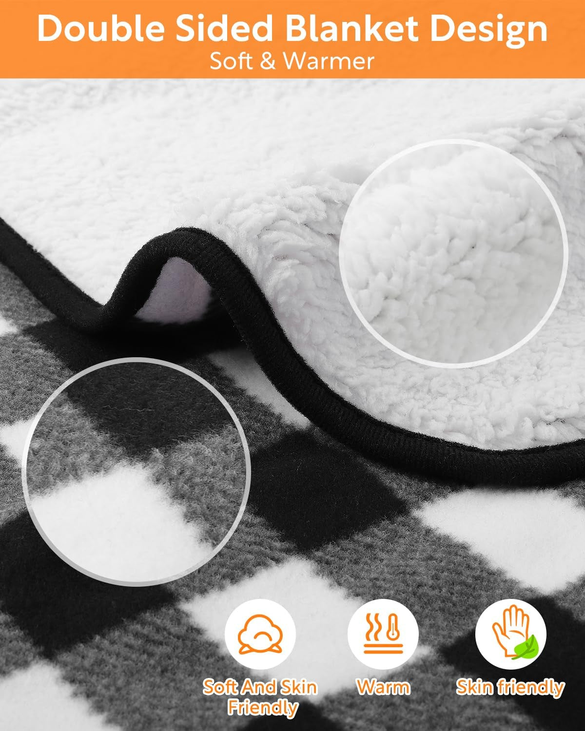 Sino Salected heated car blanket in black, 12V electric blanket with portable design, showing soft fleece fabric and connected power cord.