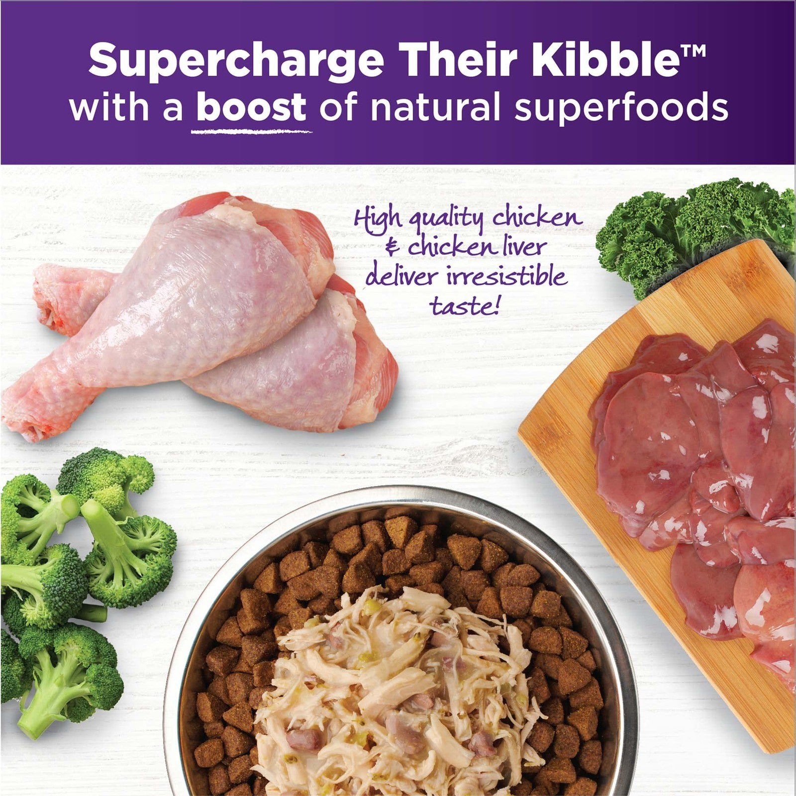 Wellness CORE Simply Shreds natural grain-free wet dog food mixer with chicken and beef, shown in a bowl with shredded pieces.