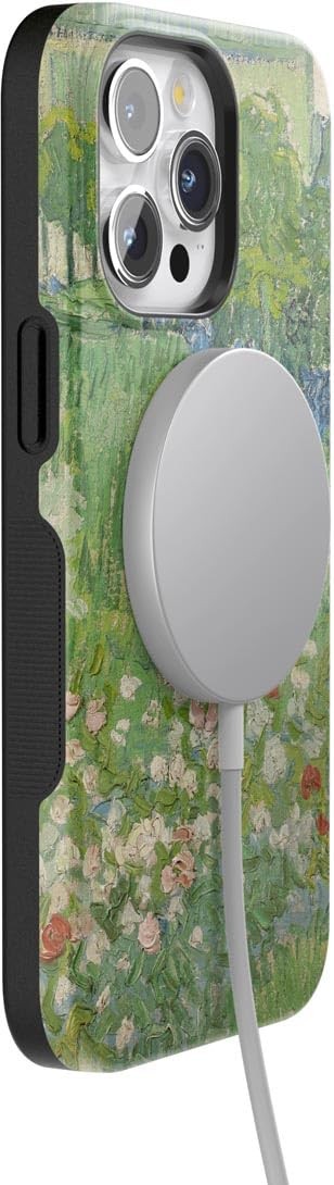 Casely iPhone 15 Pro Max case featuring Vincent’s Admired Garden design inspired by Van Gogh Museum artwork.