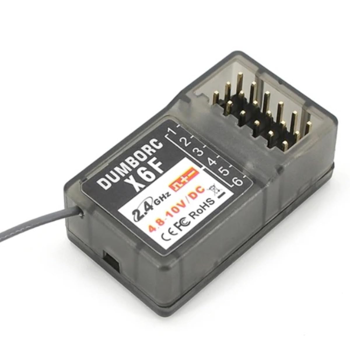 DUMBORC 4-pack 2.4G 6-channel RC car receiver X6F X6FG combo for remote-controlled cars and boats.