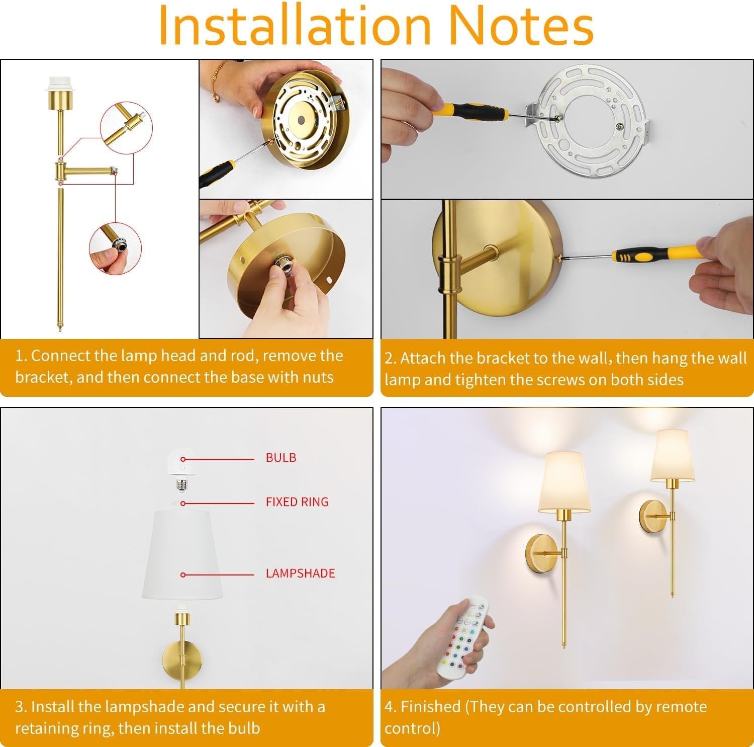 TISLYCO gold rechargeable battery-operated wall sconces set of 2 with modern design and wall-mounting for ambient lighting.