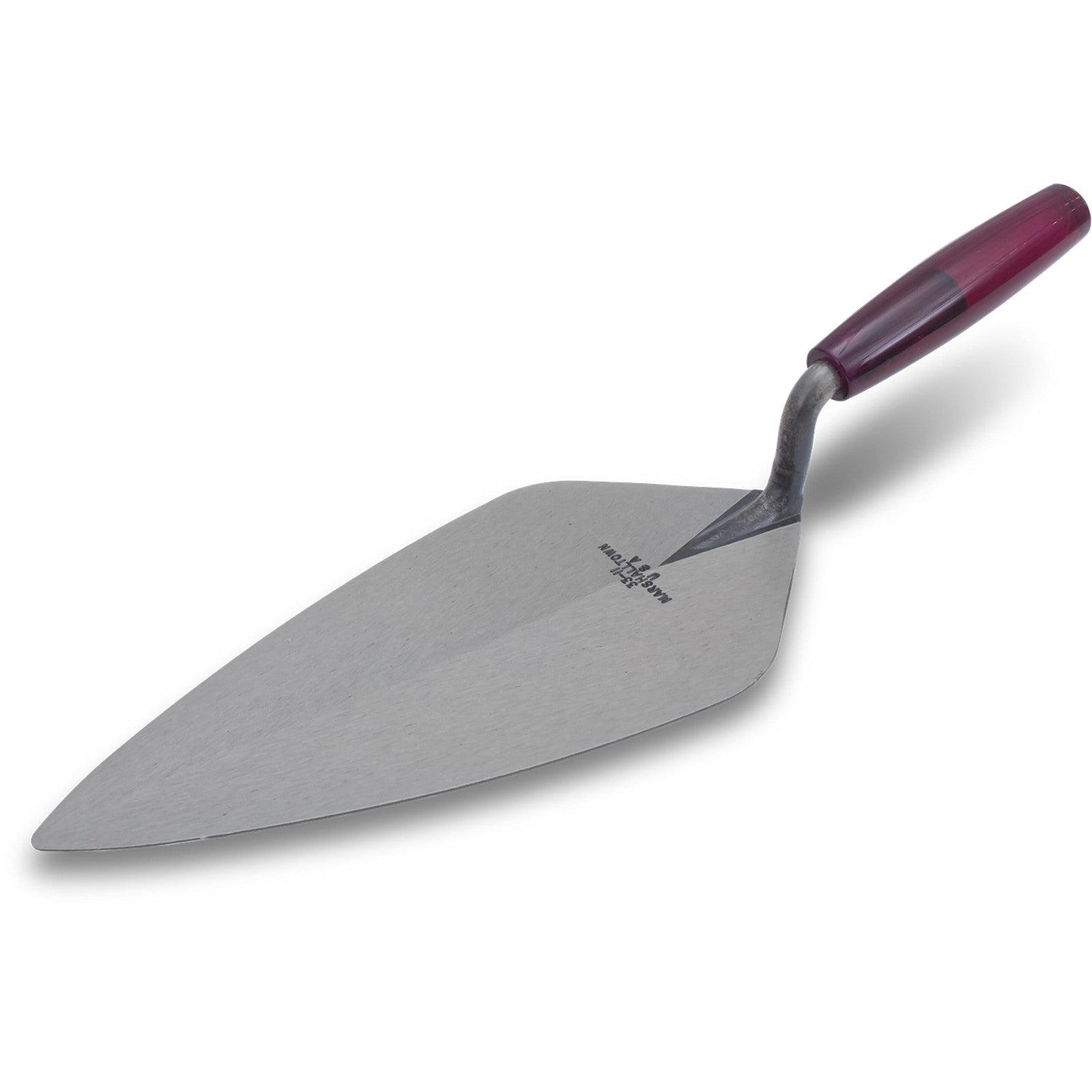 Marshalltown London Brick Trowel with wood handle, 11 x 4 7/8 inch masonry tool for bricklaying and masonry work.