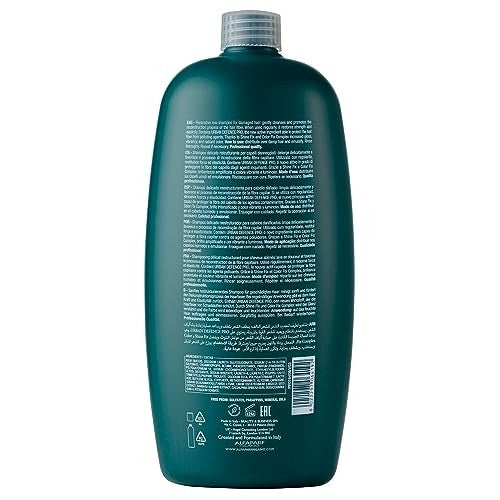 ALFAPARF MILANO Semi di Lino Reconstruction Reparative Shampoo bottle with label, sulfate-free formula for damaged hair.