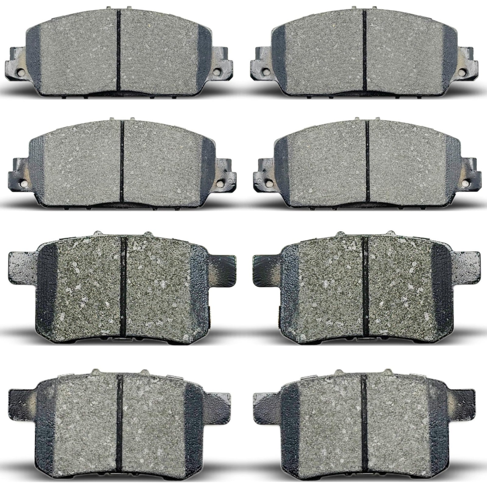 TALAMOYI 8-piece front and rear disc brake pads kit for Honda Accord 2013-2017, showing brake pads and hardware components.
