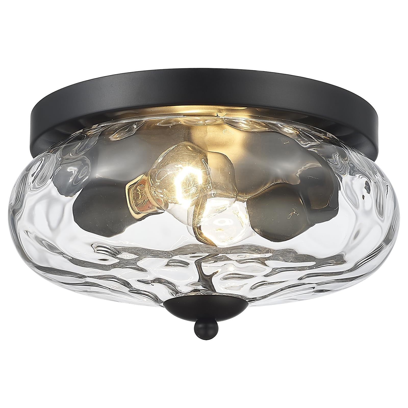 Darkaway flush mount ceiling light fixture with indoor and outdoor design, featuring a sleek dark finish and modern style.