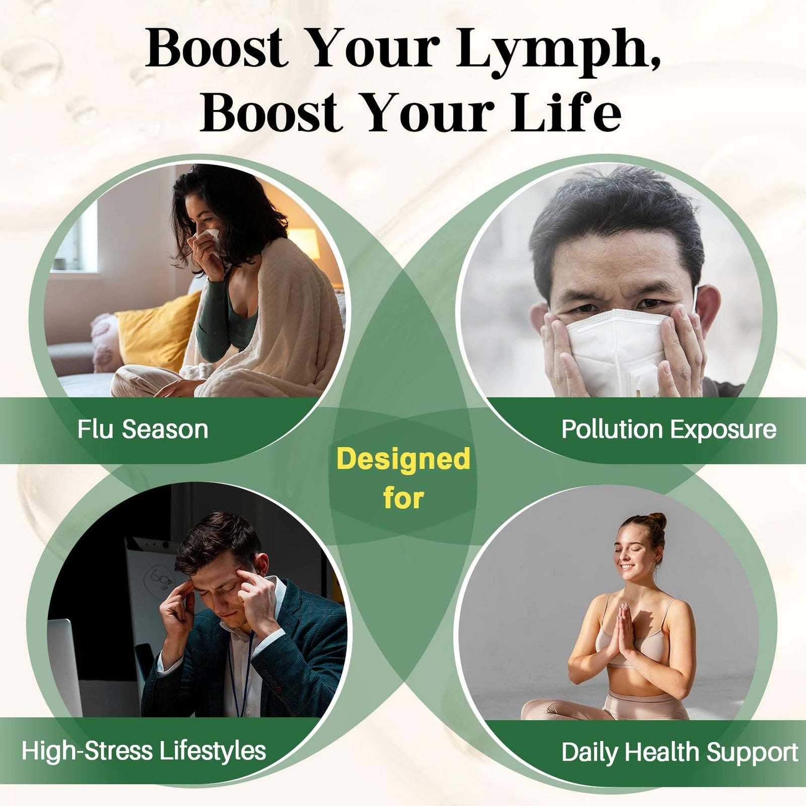 Bottle of Migcopat 26-in-1 Liposomal Lymphatic Drainage Drops with Echinacea, Turmeric, and Elderberry extract.