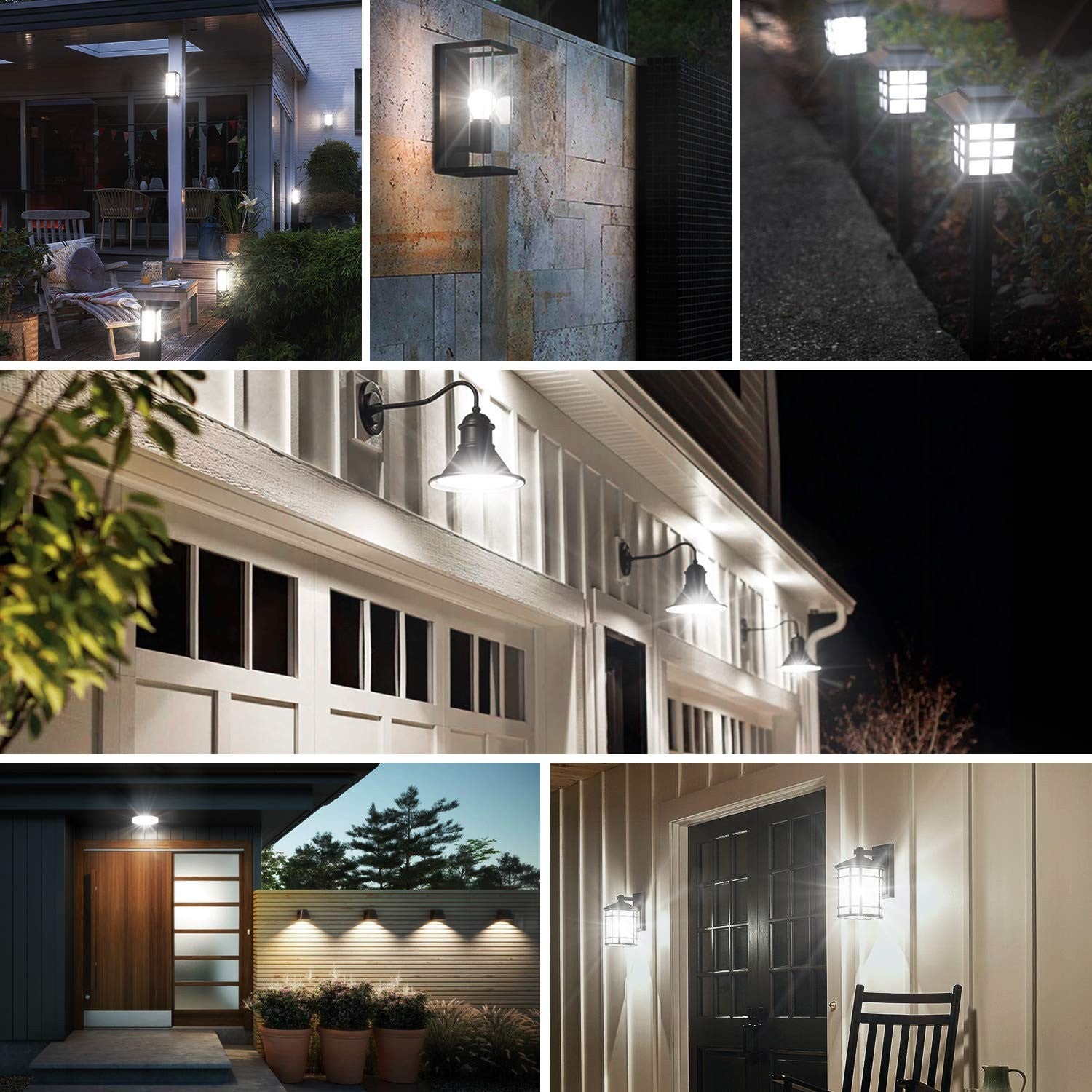 Six Brightever dusk-to-dawn LED A19 light bulbs, 11W, 100W equivalent, E26 base, shown in a natural lighting setting