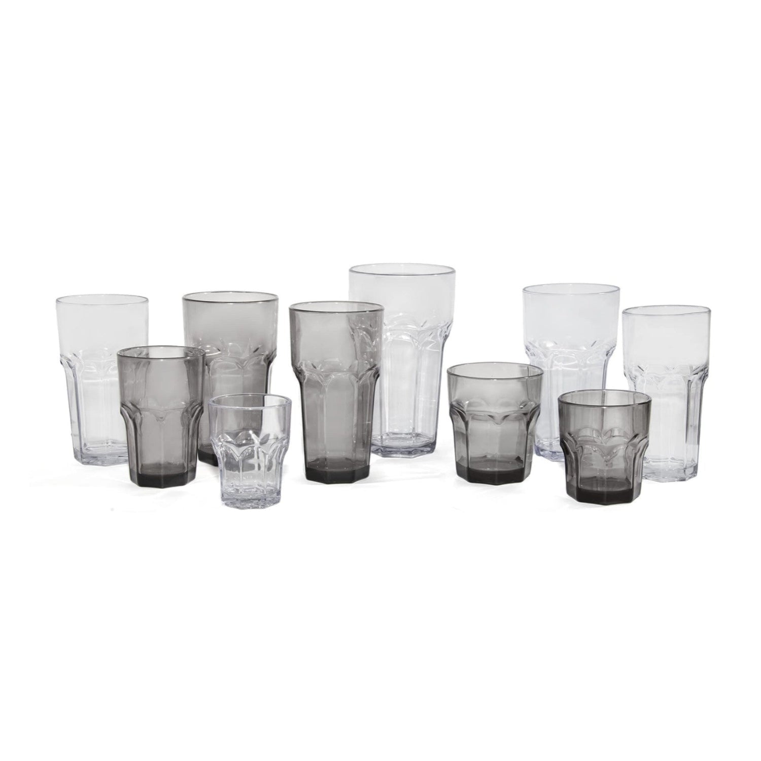 Carlisle Foodservice Products Louis tall tumbler for restaurants and catering, clear glass with a smooth cylindrical shape.
