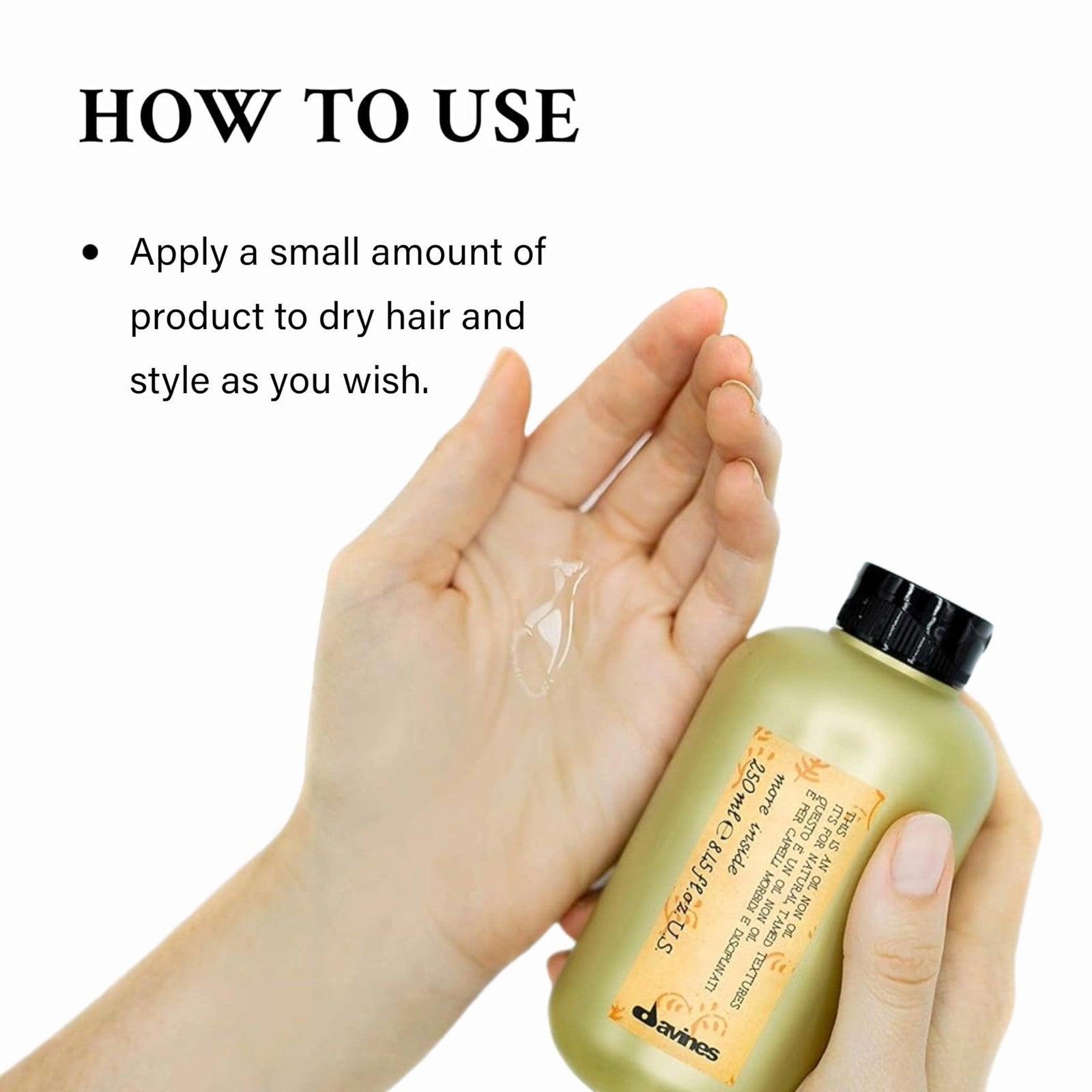 Davines This Is An Oil Non Oil for natural, hydrated, smooth hair texture, displayed in a sleek bottle with a pump dispenser.