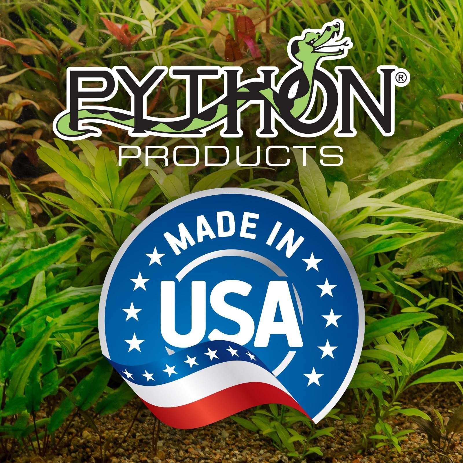 Python No Spill Clean and Fill Aquarium Maintenance System with gravel cleaner and water siphon for easy aquarium cleaning.