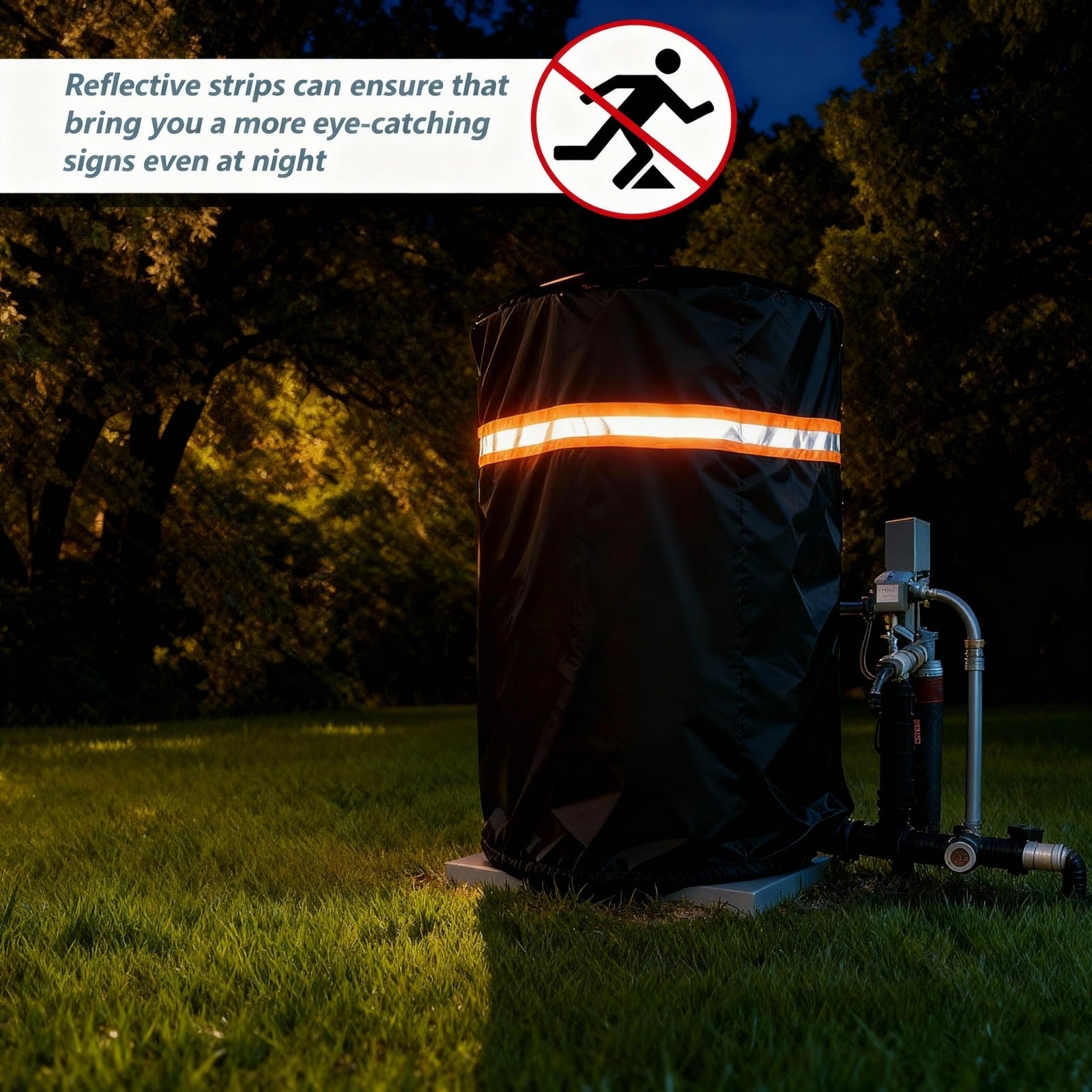 Exokugo round well pump cover with 5 fins, insulated pressure tank cover designed for outdoor water well protection