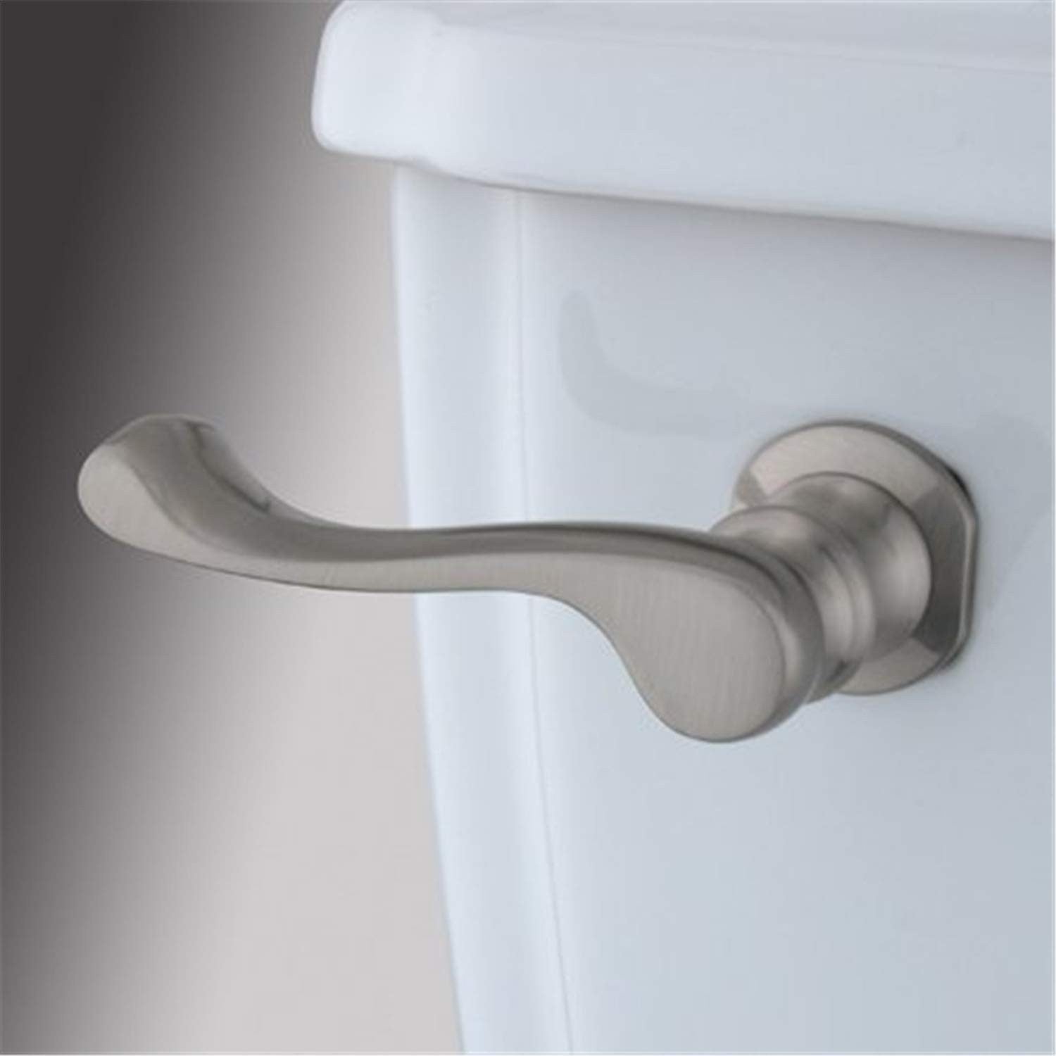 Kingston Brass KTFL8 French front mount toilet tank lever with left and right installation options, made of durable metal.