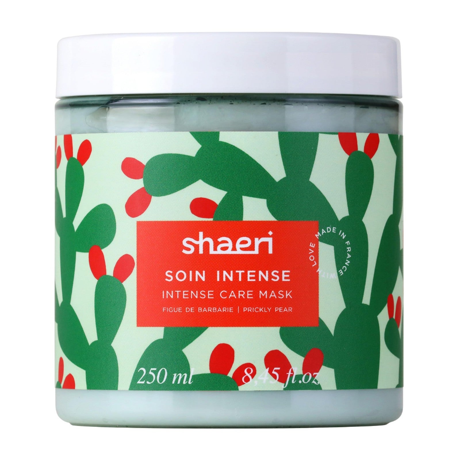 Shaeri Intense Care Hair Mask with creamy texture, showing application on hair for deep conditioning and moisture.