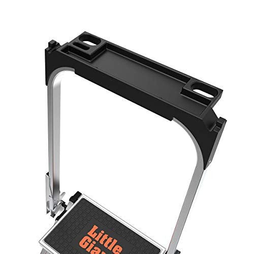 Little Giant Safety Step 3-step aluminum ladder, 3ft tall, sturdy Type 1A rated for 300 lbs, shown in a home setting