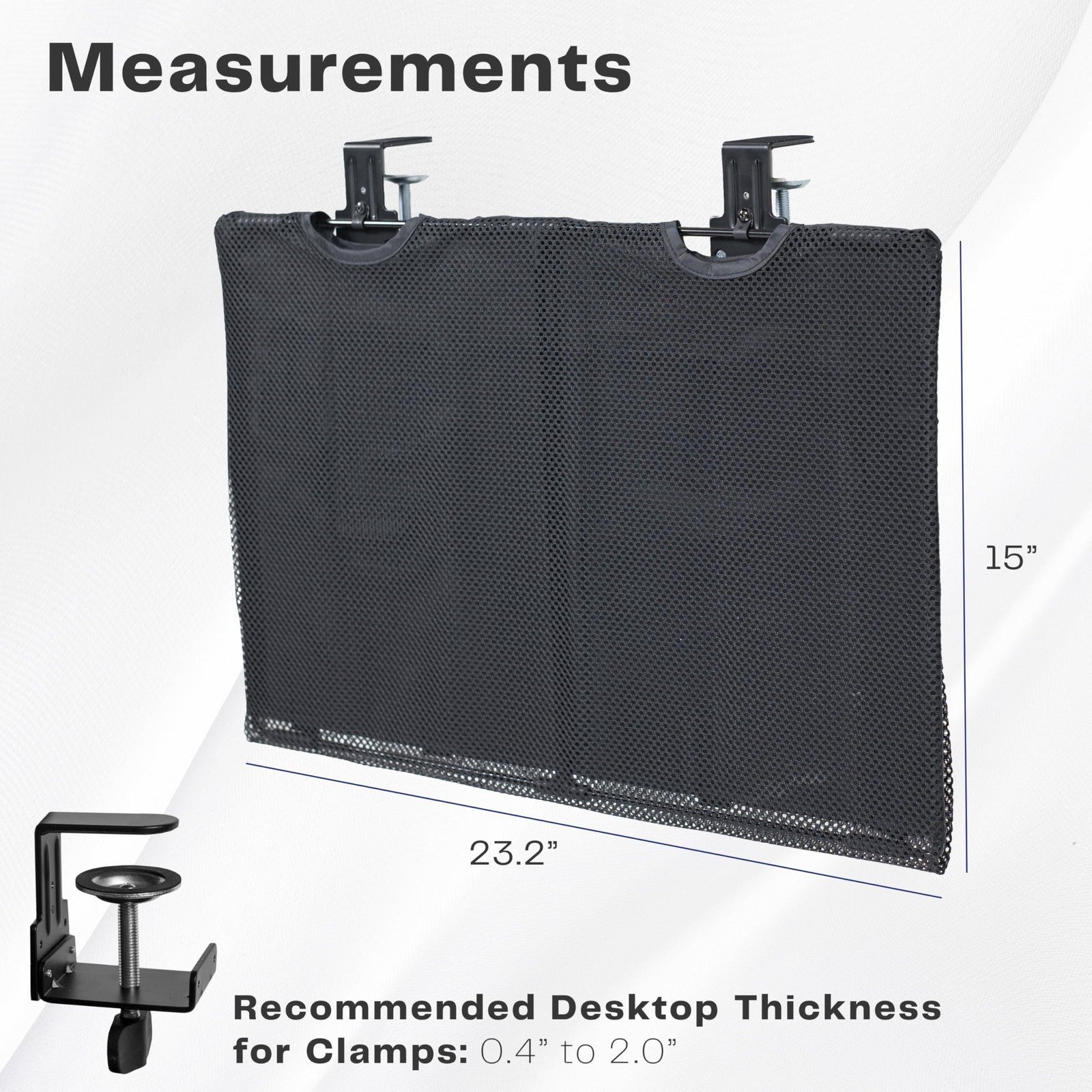 VIVO 24-inch clamp-on privacy and cable management organizer sleeve for hiding wires and cables in office or home setups