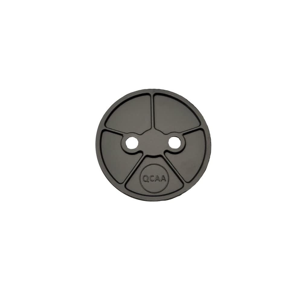 QCAA heavy duty solid metal pole socket set in matte black, 1-3/8 inch, with 8 pairs of durable pole connectors.