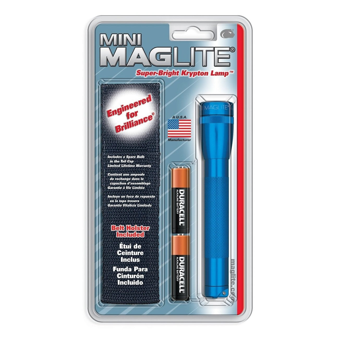 MagLite Mini-Maglite aluminum AA flashlight holster pack, compact and durable black holder for easy carrying and storage