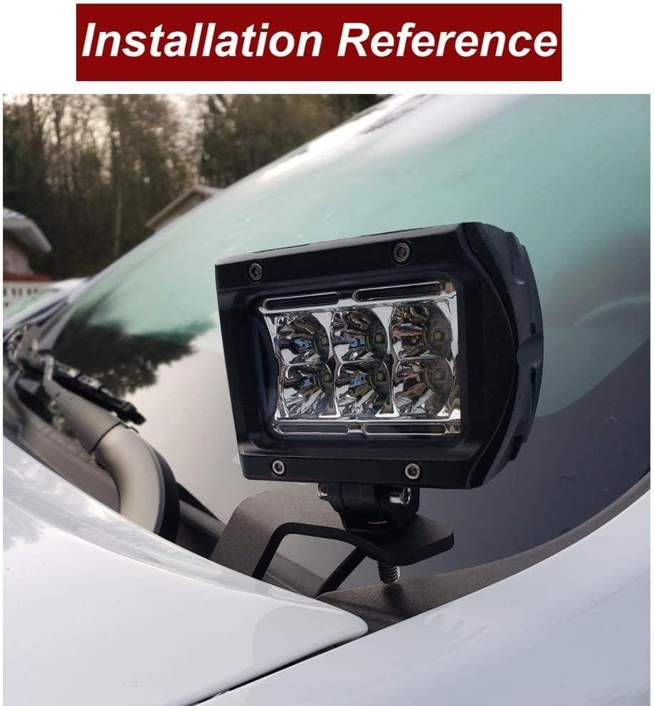WeiSen ditch light mounting brackets for upper hood, designed to secure LED light pods on off-road vehicles.