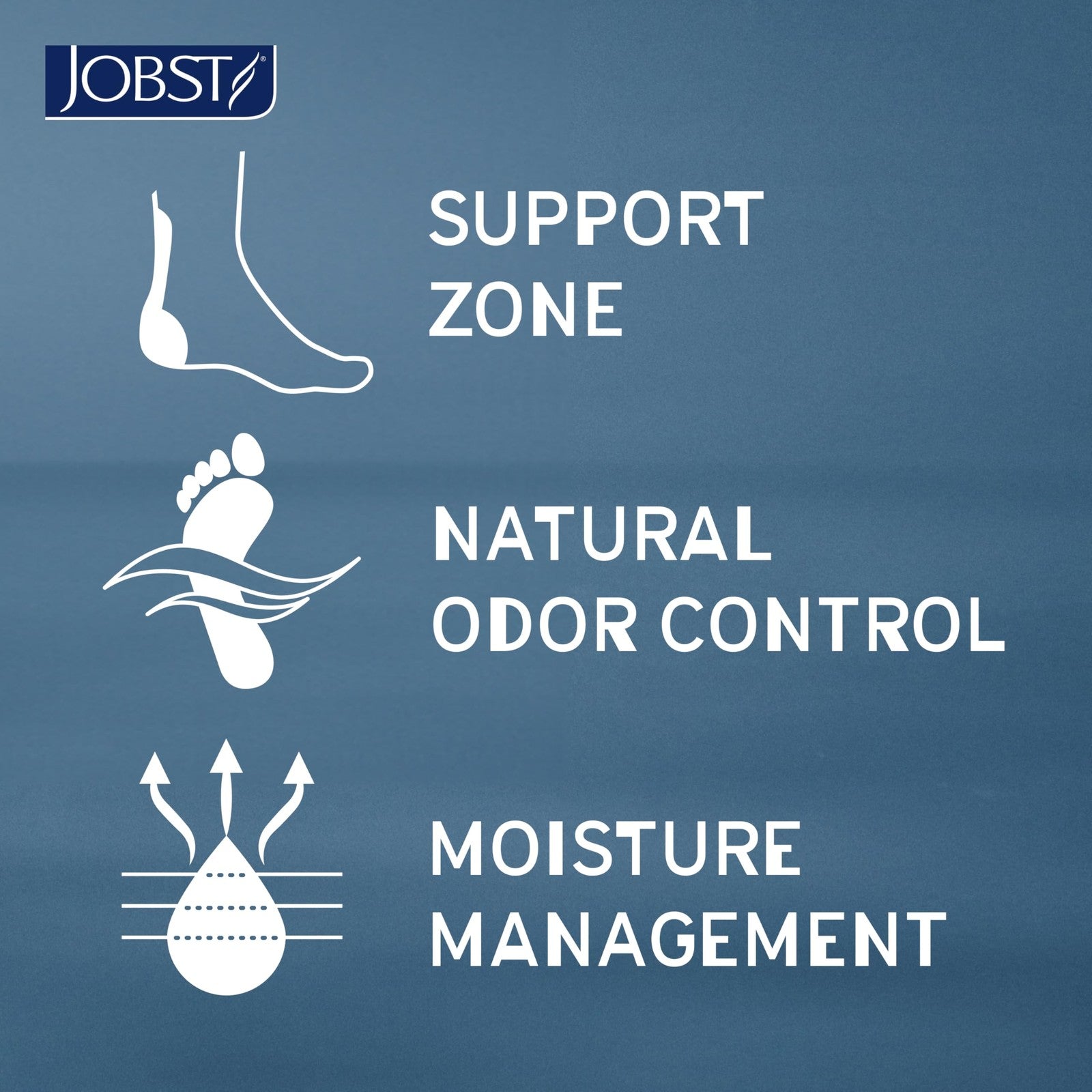Jobst Sport knee-high compression socks in white and grey, X-Large size, designed for sports and improved circulation.