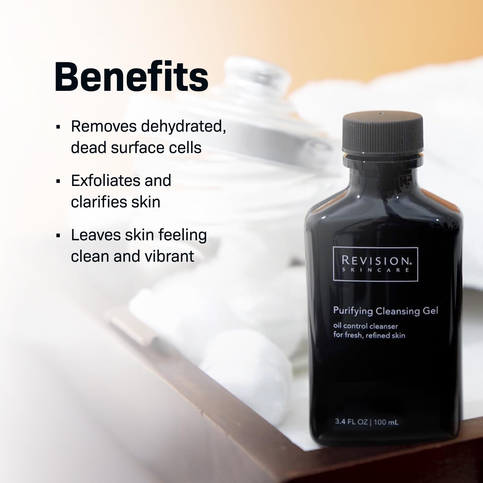Revision Skincare Purifying Cleansing Gel with Salicylic Acid, a gentle facial cleanser with exfoliating properties.